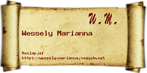 Wessely Marianna névjegykártya